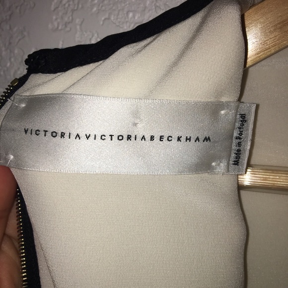 VICTORIA BECKHAM Long Sleeve Mini Black/Cream SZ:4 - Picture 2 of 6